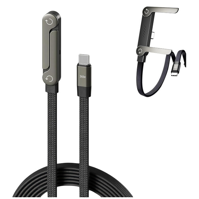 Câble USB-C 240W avec Support Pliable Intégré